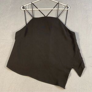 Tobi Women’s Black Straps Camisole Asymmetrical Hem Line, size M
